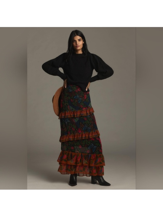 FARM Rio Dresses & Skirts - FARM Rio Garden Tiered Maxi Skirt- size Medium